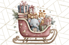 Safari Christmas Clipart, Jungle Animal PNG Tropical Clipart Product Image 4