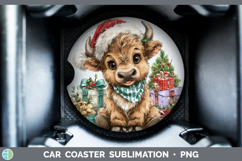 GorgeousSafari Christmas Santa Car Coaster design.