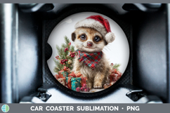 GorgeousSafari Christmas Santa Car Coaster design.