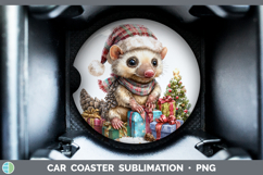 GorgeousSafari Christmas Santa Car Coaster design.