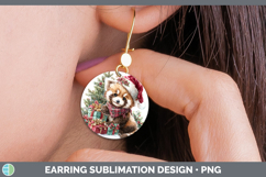 GorgeousSafari Christmas Santa Round Earrings design.