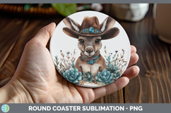 GorgeousSafari Country Western Round Coaster design.