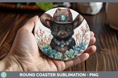 GorgeousSafari Country Western Round Coaster design.
