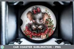 GorgeousSafari Cute Christmas Car Coaster design.
