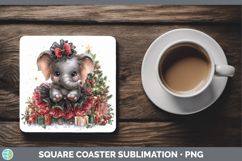 GorgeousSafari Cute Christmas Square Coaster design.