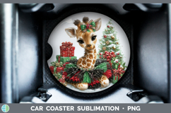 GorgeousSafari Cute Christmas Car Coaster design.