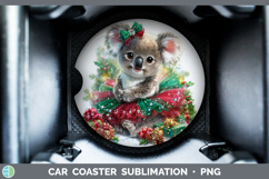 GorgeousSafari Cute Christmas Car Coaster design.