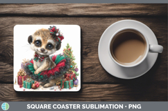 GorgeousSafari Cute Christmas Square Coaster design.