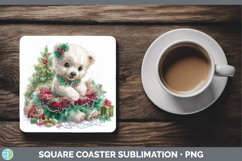 GorgeousSafari Cute Christmas Square Coaster design.