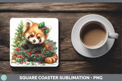 GorgeousSafari Cute Christmas Square Coaster design.