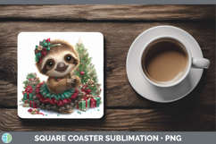 GorgeousSafari Cute Christmas Square Coaster design.