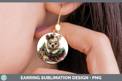 GorgeousSafari Cute Christmas Round Earrings design.