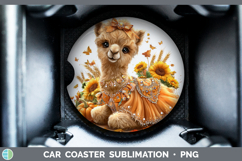 GorgeousSafari Cute Thanksgiving Car Coaster design.