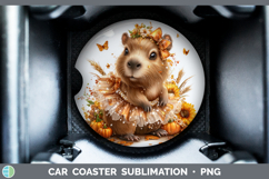 GorgeousSafari Cute Thanksgiving Car Coaster design.