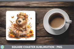 GorgeousSafari Cute Thanksgiving Square Coaster design.