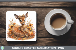 GorgeousSafari Cute Thanksgiving Square Coaster design.