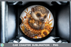 GorgeousSafari Cute Thanksgiving Car Coaster design.