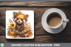 GorgeousSafari Cute Thanksgiving Square Coaster design.
