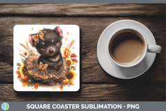 GorgeousSafari Cute Thanksgiving Square Coaster design.