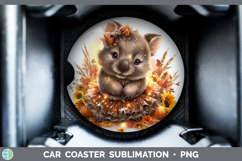 GorgeousSafari Cute Thanksgiving Car Coaster design.