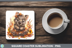GorgeousSafari Cute Thanksgiving Square Coaster design.