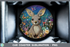 GorgeousSafari Embroider Car Coaster design.