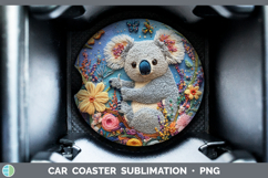 GorgeousSafari Embroider Car Coaster design.