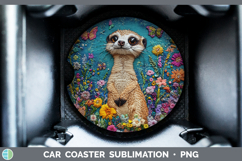 GorgeousSafari Embroider Car Coaster design.