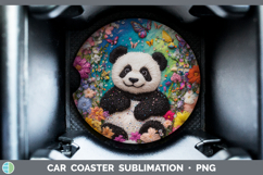 GorgeousSafari Embroider Car Coaster design.