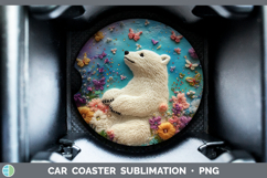 GorgeousSafari Embroider Car Coaster design.