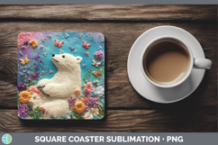 GorgeousSafari Embroider Square Coaster design.