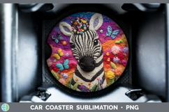 GorgeousSafari Embroider Car Coaster design.