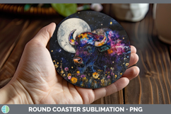 GorgeousSafari Galaxy Round Coaster design.