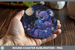 GorgeousSafari Galaxy Round Coaster design.