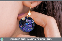 GorgeousSafari Galaxy Round Earrings design.