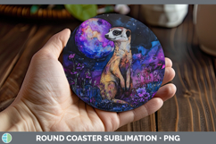 GorgeousSafari Galaxy Round Coaster design.