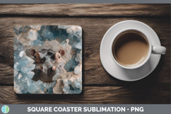 GorgeousSafari Geode Wall Square Coaster design.