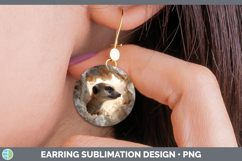 GorgeousSafari Geode Wall Round Earrings design.