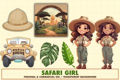 Safari girl sublimation design, Safari birthday theme Product Image 2