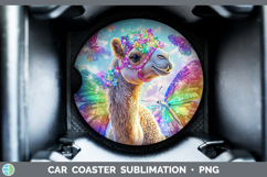 GorgeousSafari Glitter Car Coaster design.
