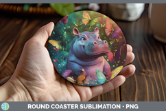 GorgeousSafari Glitter Round Coaster design.