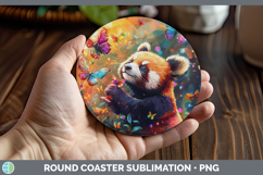 GorgeousSafari Glitter Round Coaster design.