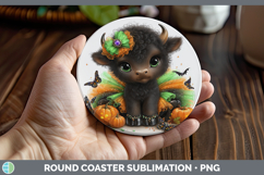 GorgeousSafari Halloween Round Coaster design.