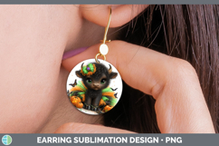 GorgeousSafari Halloween Round Earrings design.