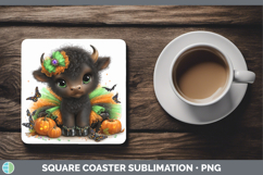 GorgeousSafari Halloween Square Coaster design.
