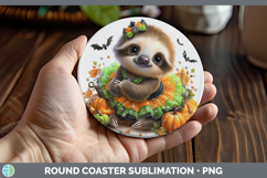 GorgeousSafari Halloween Round Coaster design.