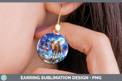 GorgeousSafari Haunted Halloween Round Earrings design.