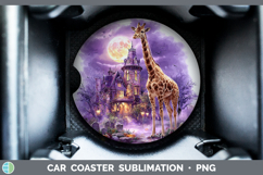 GorgeousSafari Haunted Halloween Car Coaster design.