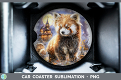 GorgeousSafari Haunted Halloween Car Coaster design.