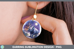 GorgeousSafari Haunted Halloween Round Earrings design.